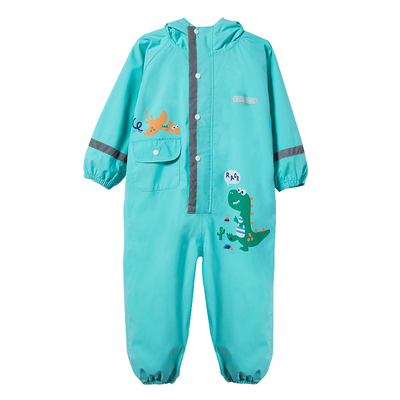 宝宝雨衣一体式全身防水3儿童连体雨衣连H脚雨裤4幼儿园5小童6雨