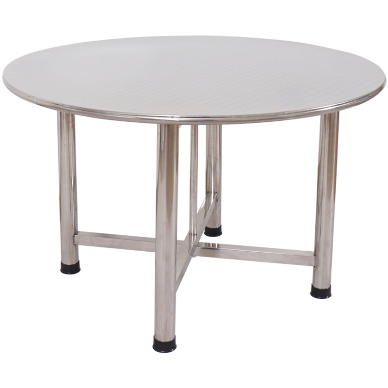 304不锈钢桌子折叠圆桌吃饭桌圆形餐桌餐台快T餐桌家用小户型