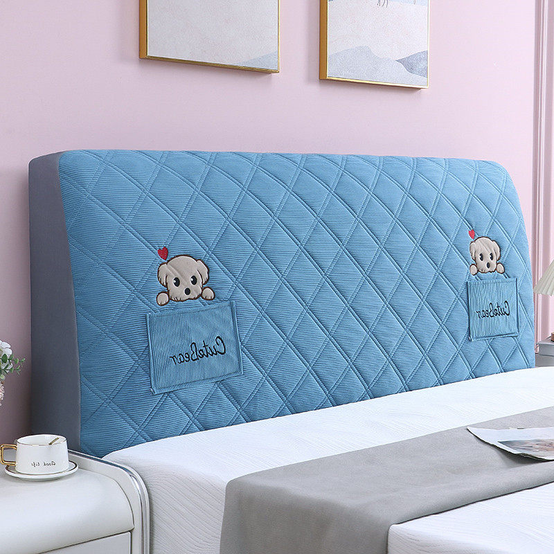 床头套罩2023k年新款全包加厚防尘床头盖布罩高档可拆洗床靠背罩