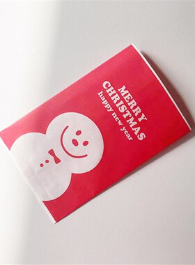 100只耶诞雪人红色喜r庆节日防油纸袋小袋子烘焙食品包装点心油炸