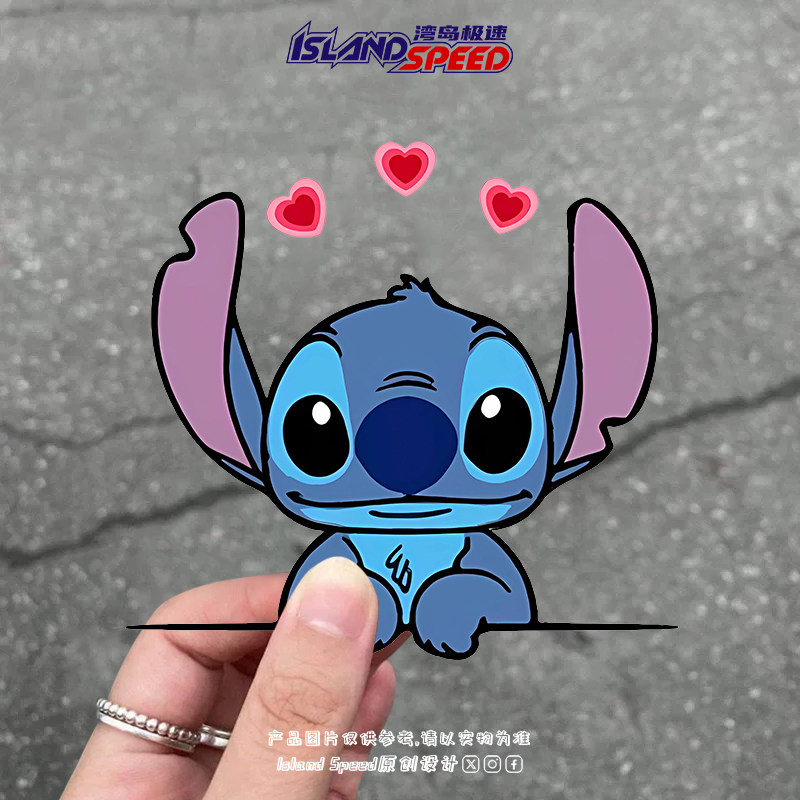 史迪仔趴窗汽车贴纸爱心卡通星际宝贝女司机车窗电动车身装饰贴画,汽车用品/电子/清洗/改装,汽车装饰贴/反光贴,淘宝优惠券,粉丝福利购,淘宝优惠卷