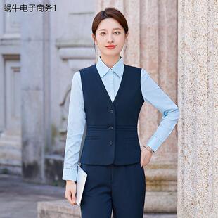 中国邮政工作服马甲女邮储工装邮局制服马夹套装西服衬衫裤子