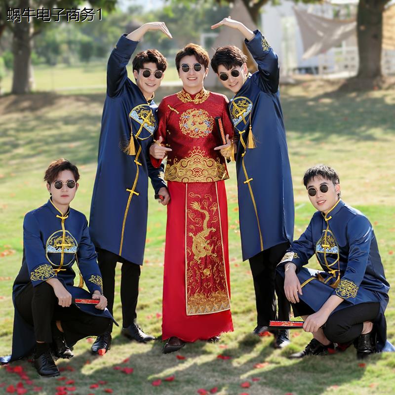 伴郎服兄弟装搞笑中式婚