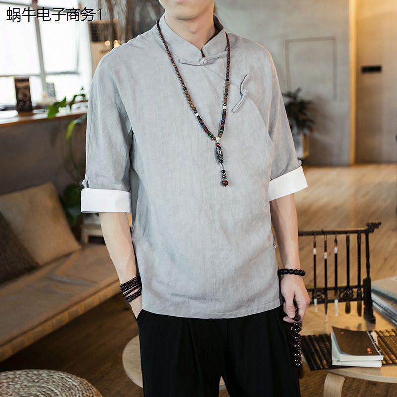2023新款居士服斜襟盘扣