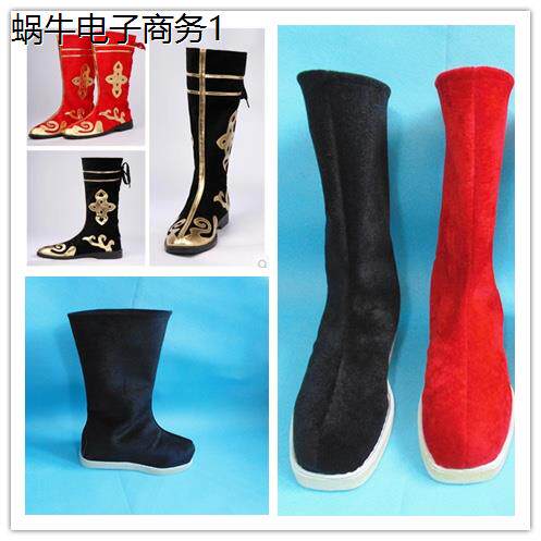 古装靴子儿童古代鞋子布鞋男童搭配汉服靴子小男孩古风戏曲表演鞋