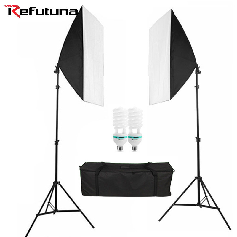 锐富图 175W柔光箱套装 拍照补光灯 50*70单灯头柔光箱 带便携包