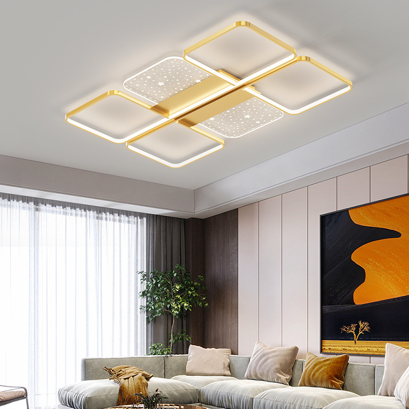 客厅灯轻奢简约现代2023年新款大气长方形吸顶大厅主灯卧室书房灯