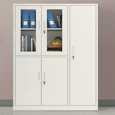 五门玻璃更衣铁皮柜文件柜器械柜钢制办公财务柜带锁厂家安全防盗