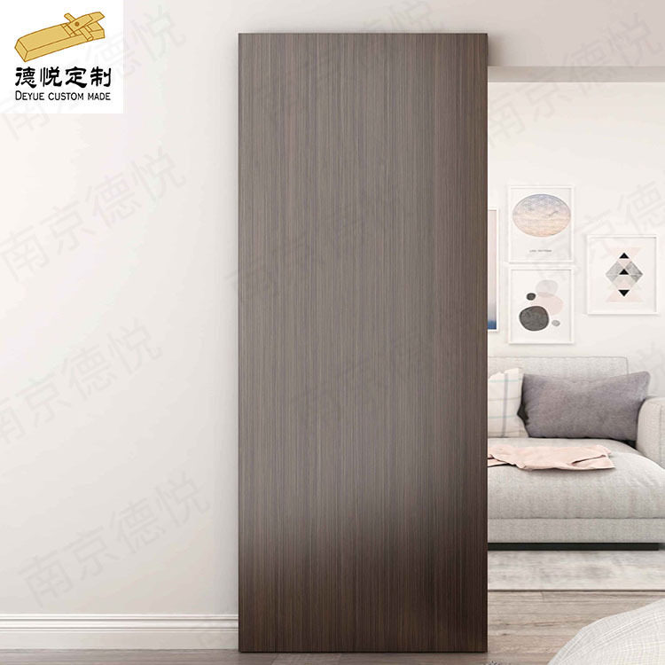 无轨道PU皮推拉门隐形幽灵门卫生间门木门室内门厨房卫生间门可订