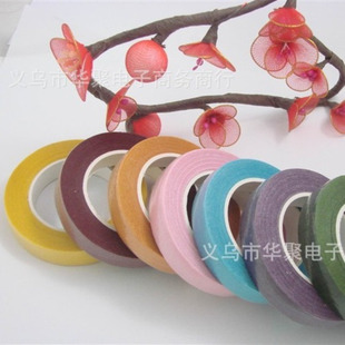 义乌特种胶带 供应卷手纸 干花包茎花艺绿胶带 多色可选 一件起批