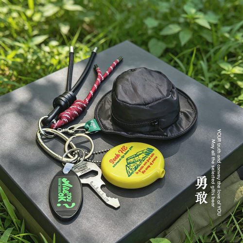 美式复古PVC软开口钥匙扣