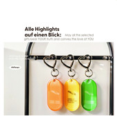 原创彩色椭圆中英双面滴胶励志亚克力钥匙扣挂件爱心扣特价 颂