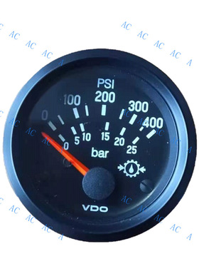 VDO机油压力表2.5Mpa  25bar 4000psi  压力表350-040-021C