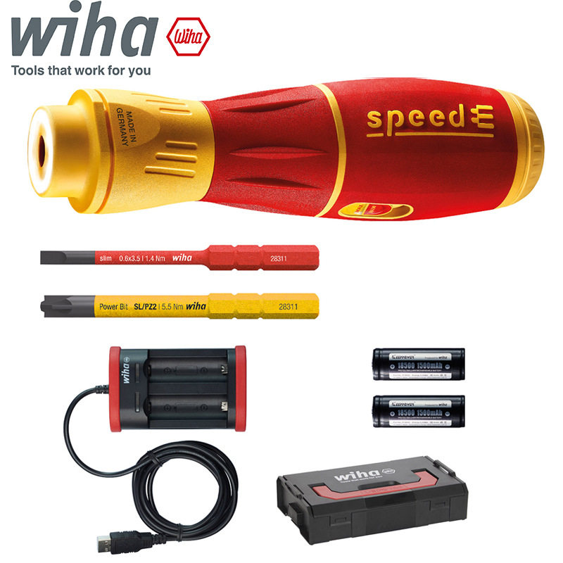 德国wiha威汉绝缘智动螺丝刀SPEED II代电工小型直柄VDE进口