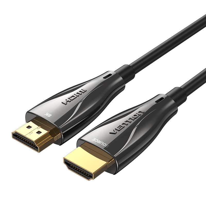 威迅ALB系列光纤HDMI公对公高清线8K锌合金款黑色