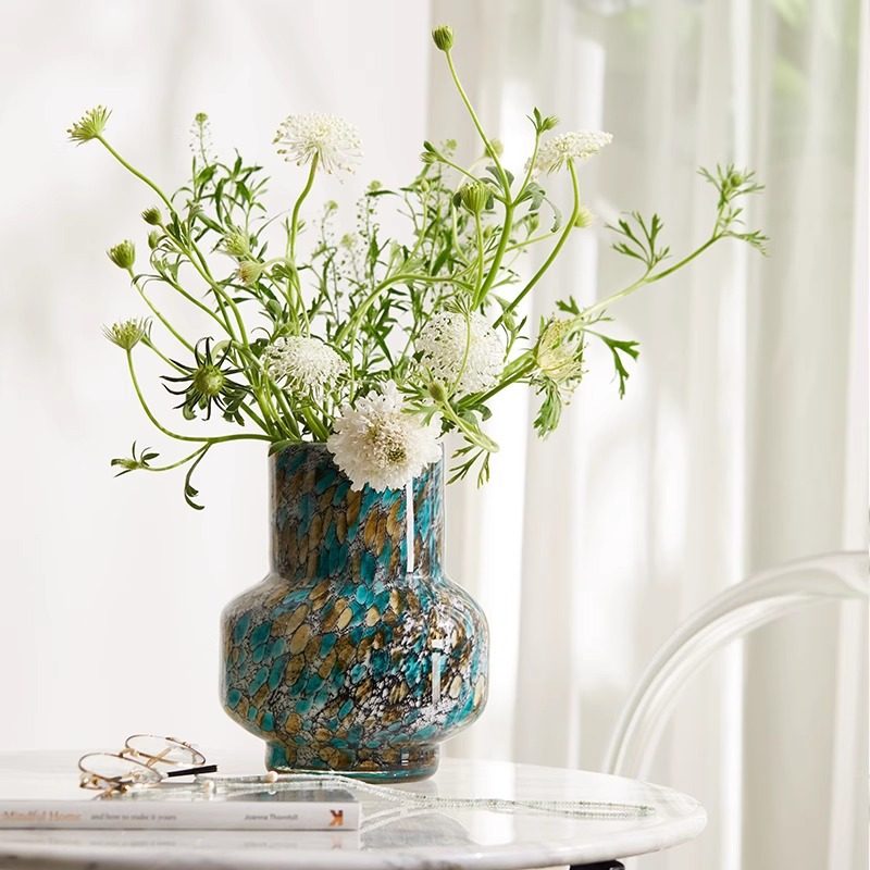 中式古典玻璃花瓶轻奢高级感客厅插鲜花适合餐桌茶几上摆放的花瓶,模玩/动漫/周边/娃圈三坑/桌游,文化/体育周边,淘宝优惠券,粉丝福利购,淘宝优惠卷