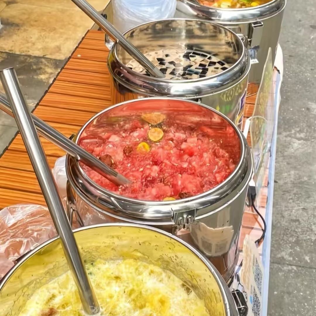 不锈钢保温桶商用摆摊大容量保温饭汤粥桶茶水高锅西瓜椰奶冰粉桶