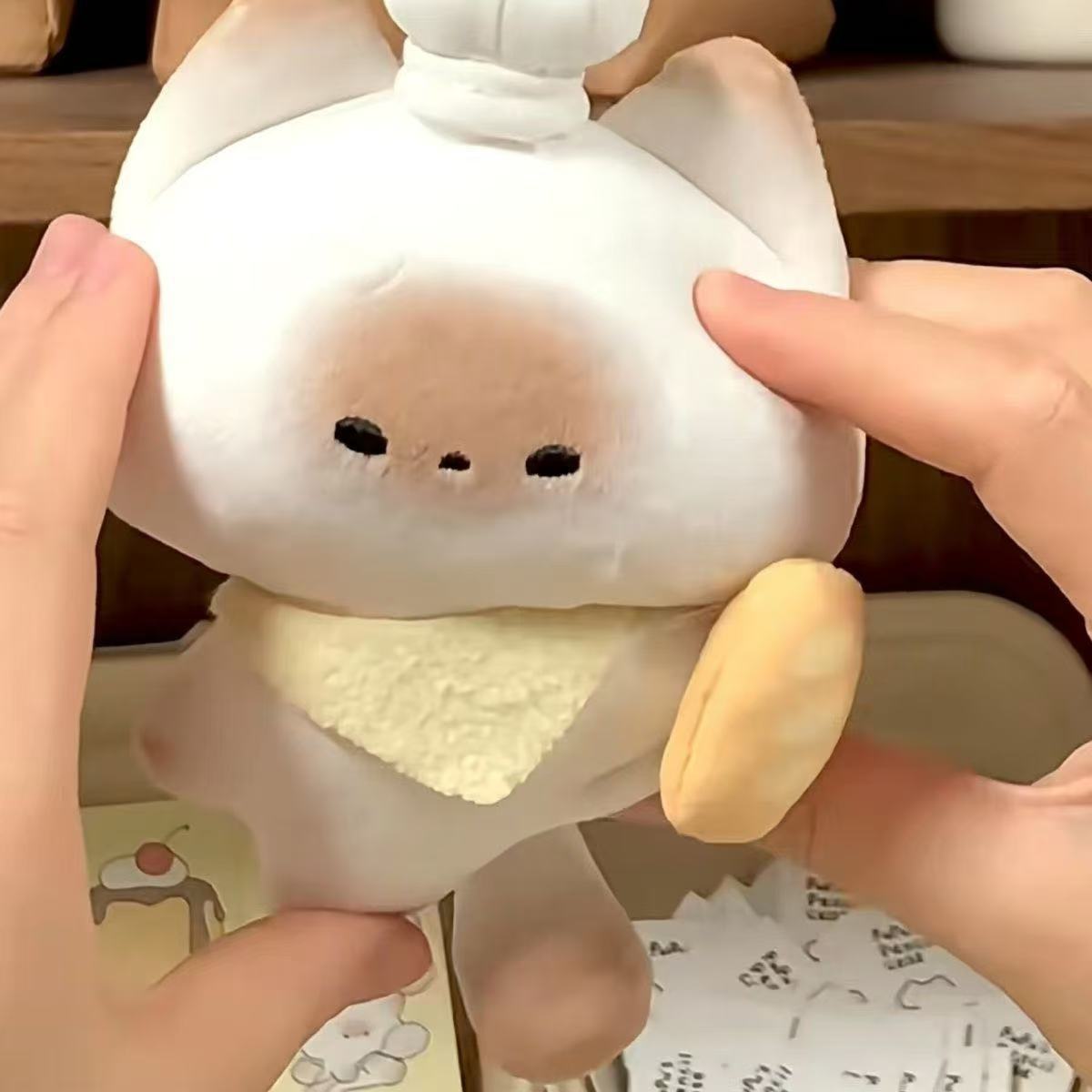 小红书同款可爱烤面包馒头猫毛绒
