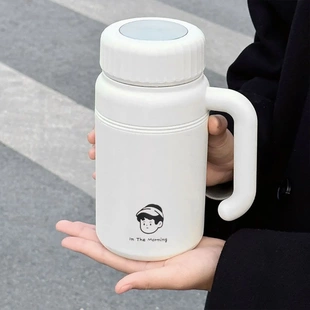 316不锈钢带茶隔保温杯1000ml防滑居家办公高颜值元旦男女款手把