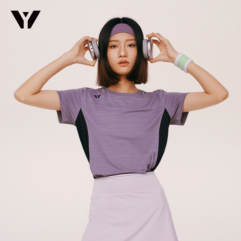 YBA夏季速干瑜伽短袖运动上衣女