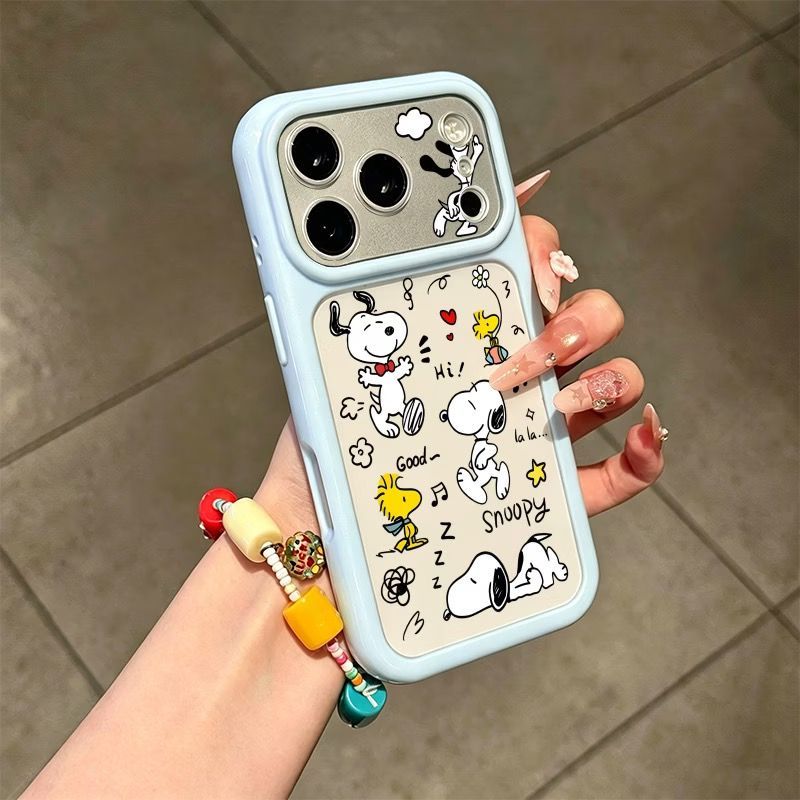 可爱适用iPhone12苹果13大视窗17硬卡通16PLUS适用OPPORENO15手机壳14ProMax星空壳史努比日常适用华为MATE80