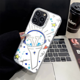 苹果16适用12ProMax张杰应援棒17周边小米15Ultra手机壳14plus彩银iPhone13硬华为Mate70创意荣耀300ins风s30