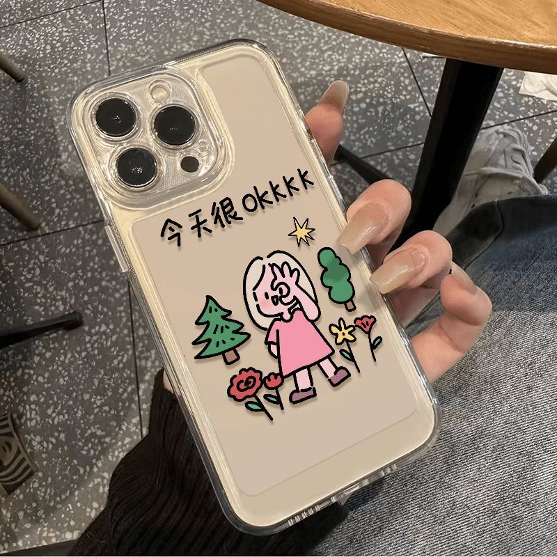 小众16PLUS今天很ok适用IQOO13透明软VIVOS30PRO红米NOTE14苹果12ProMax手机壳FINDX8创意iPhone15华为畅享80