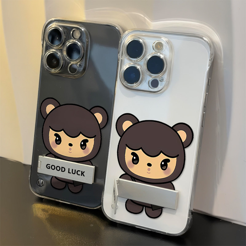 金钟仁卡通动物华为NOVA15透明iPhone16手机壳硬17ProMax无边框苹果13pm周边荣耀500适用14plus超薄s50带支架图片