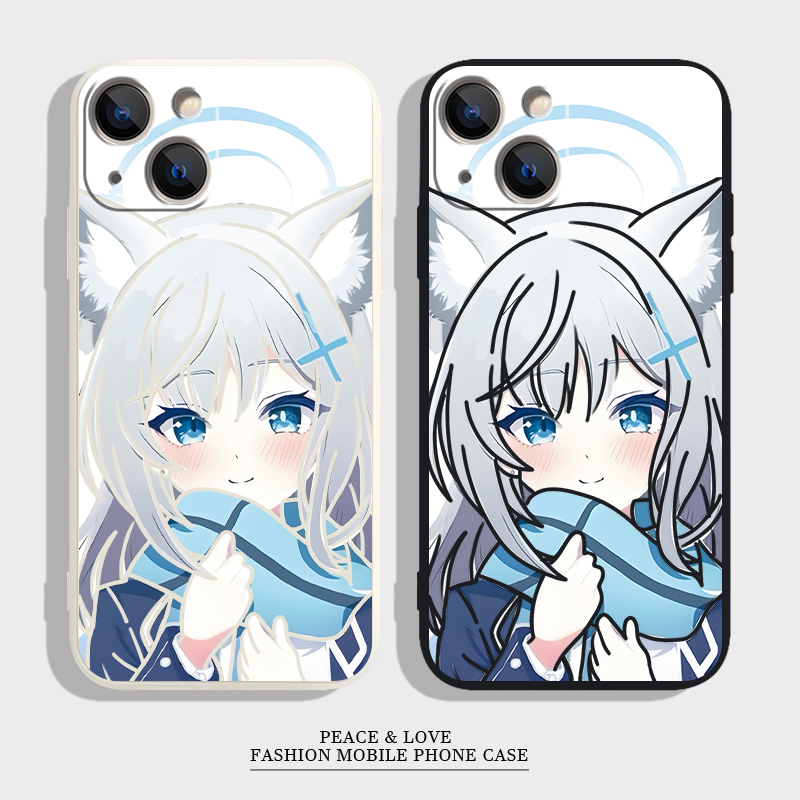 高颜值苹果16e软iPhone14二次元小米15ULTRA适用13ProMax围巾砂狼白子12手机壳iQOOneo10卡通OPPOFINDX7ULTRA