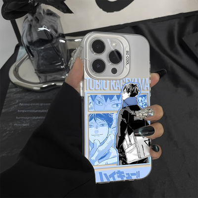 华为PURA90动漫iPhone13小众VIVOIQOO15彩银硬OPPORENO16适用苹果14PLUS高级感17ProMax手机壳VIVOS50PROMINI