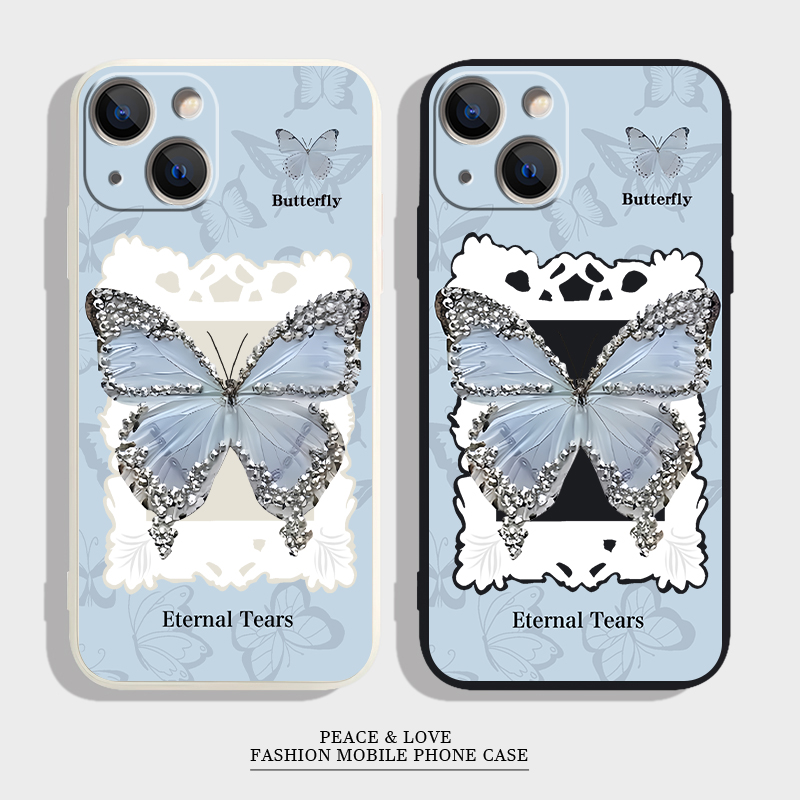 苹果16小清新14ProMax创意15一加ACE5软ins风Nova13少女心蝴蝶iQOOneo10适用手机壳iPhone12高级感红米TURBO4