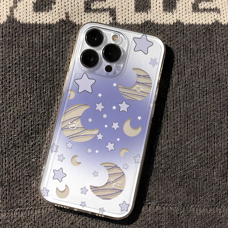 VIVOS30PRO透明软苹果15荣耀POWER适用ins风16月亮镂空星星13ProMax华为Nova12手机壳iPhone14小清新OPPOK12X
