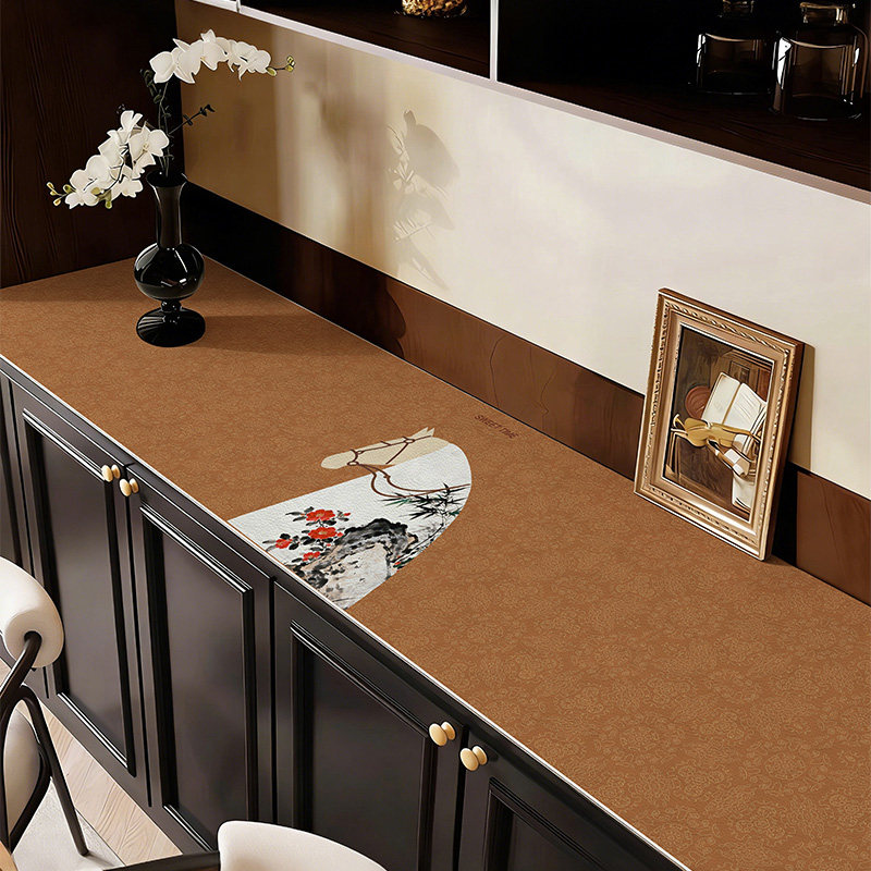 复古风皮革边柜垫防水防油防污长条玄关柜子防脏垫免洗免打理垫子,居家布艺,桌布,淘宝优惠券,粉丝福利购,淘宝优惠卷