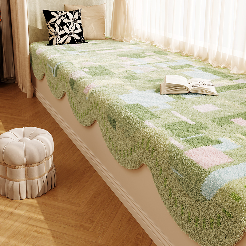 飘窗垫秋季毛绒窗台垫榻榻米坐垫