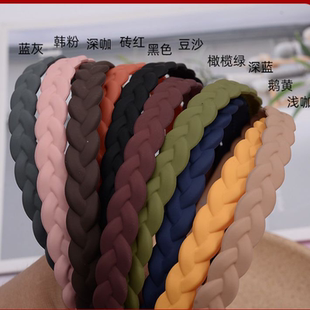 新鲜日韩莫兰迪色磨砂发箍简约百搭辫子头箍压发发卡韩国发饰女
