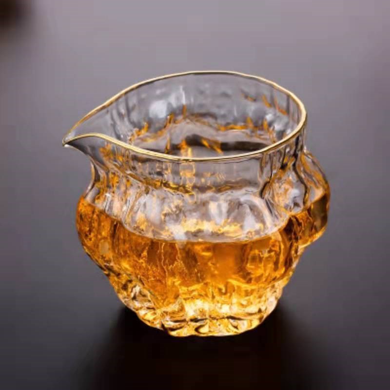 家用多种锤纹玻璃公道杯 高硼硅茶海分茶器装茶器茶具配件