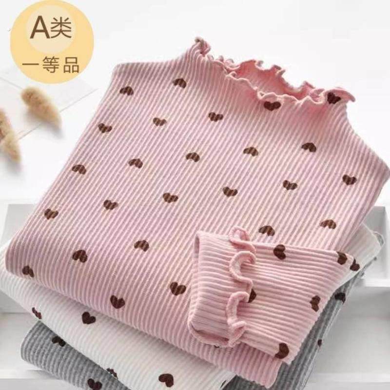 女童打底衫春秋冬装a类宝宝纯棉半高领内搭女孩打底秋衣儿童上衣