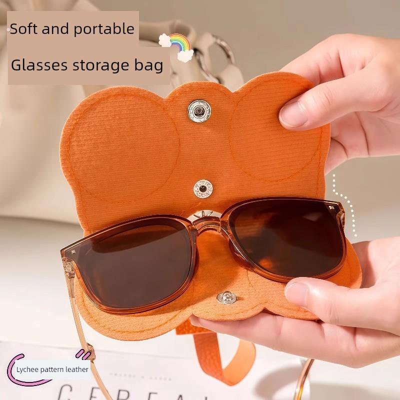 采购产品新型眼镜收纳袋，便携式女士太阳镜盒，太阳镜夹保护套，