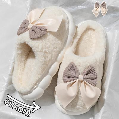 踩屎感棉拖鞋女士秋冬季2025新款室内家居防滑保暖可爱毛毛绒拖鞋