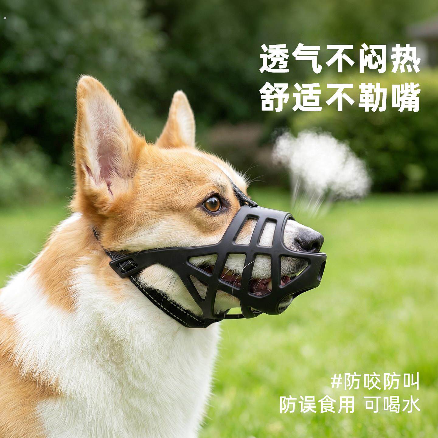 狗狗嘴套宠物狗嘴套防咬防叫防误食透气柯基柴犬边境牧羊犬扒不掉