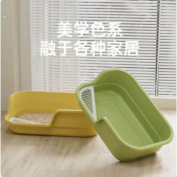 小号幼猫矮脚猫砂盆低入口防外溅宠物开放式矮脚小猫厕所防臭加厚