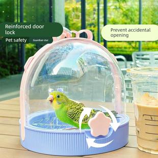 鹦鹉鸟笼外出便携小号手提透气虎皮牡丹小鸟专用遛鸟笼子