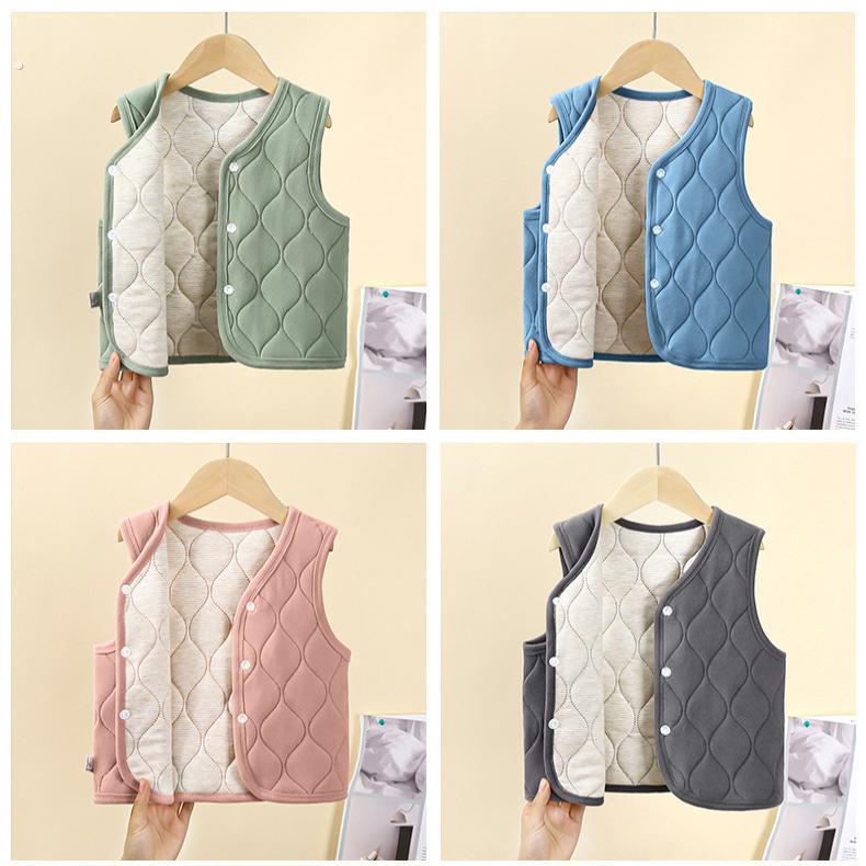 秋冬季儿童保暖背心加厚男女童中小学生校服神器加绒内胆德绒马甲