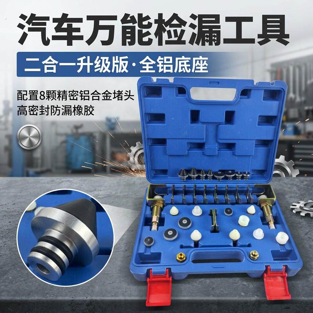 汽车空调检漏工具管道查漏神器管路试漏分段测漏堵头维修堵漏套装