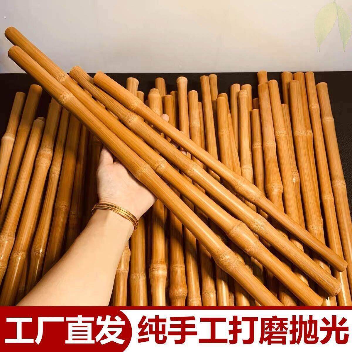 实心手持手把玉竹长款成品手工红皮老料高密度文玩异形雕刻