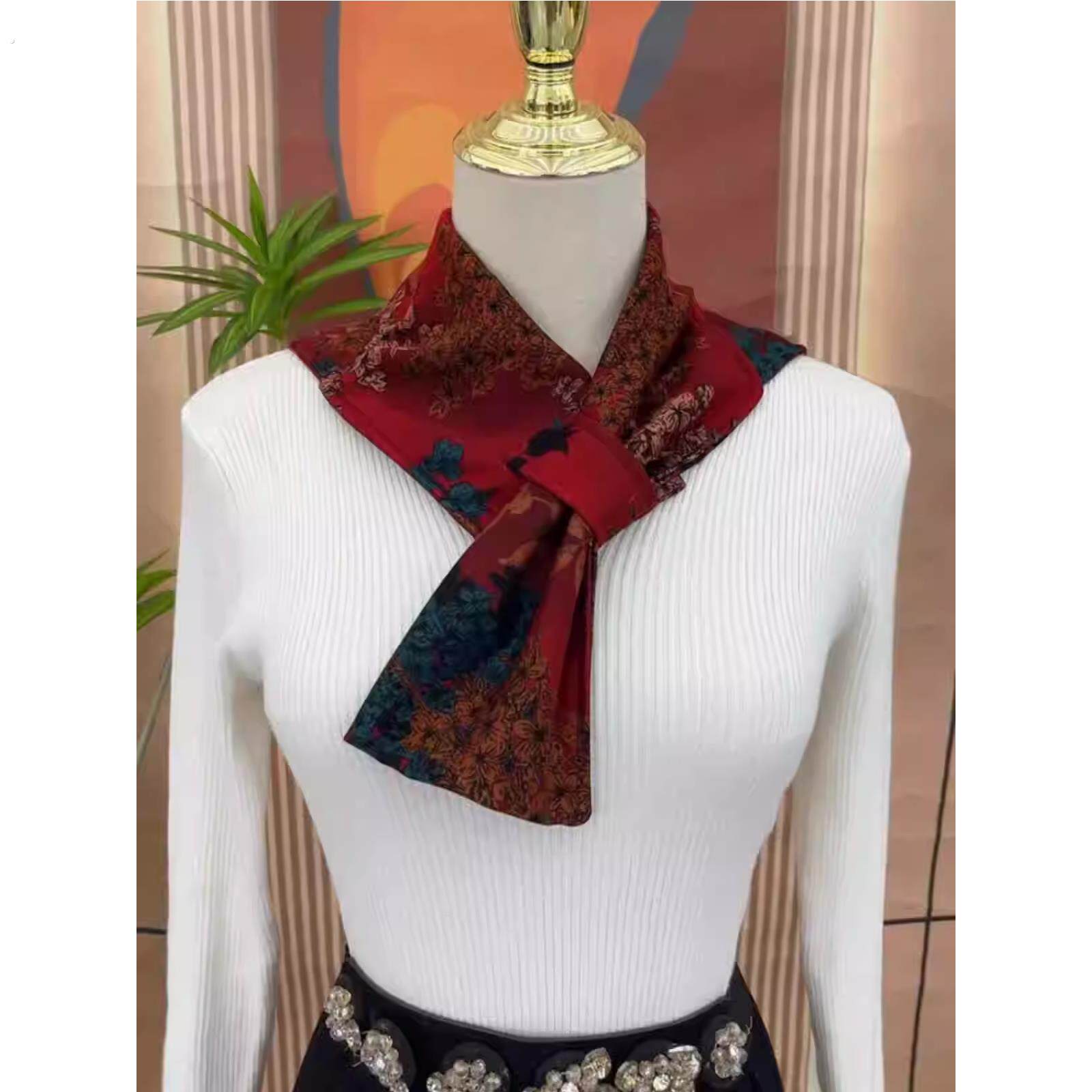 新款德绒带兜护颈围脖防寒百搭脖套防风保暖围巾保暖护颈长巾