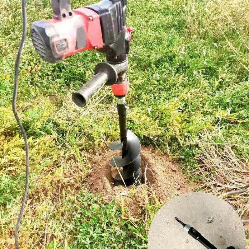 钻硬土挖坑神器冲击钻电锤钻专用打洞机大棚插管土地栽树种植工具