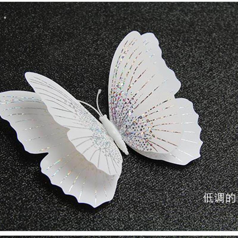 流光溢彩彩色蝴蝶贴立体仿真墙面装饰客厅卧室自粘墙贴防水创意