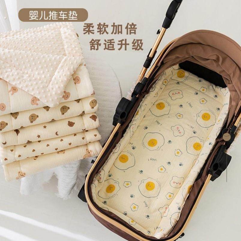 婴儿车垫推车棉垫婴儿秋冬季宝宝坐垫推车专用躺垫保暖靠垫子外出