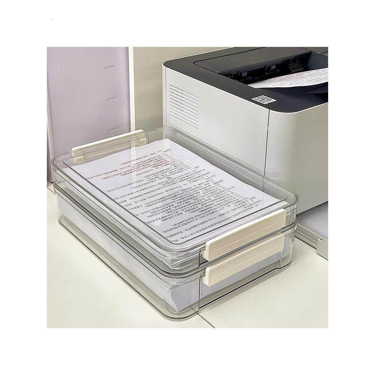 桌面透明文件收纳架书架书本桌子置物架办公室亚克力a4纸整理盒子